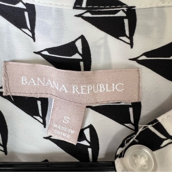BANANA REPUBLIC Sailboat Nautical Sleeveless Button-Up Shirt Top Women’s Sz S - Picture 10 of 13